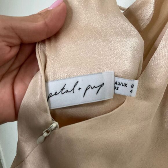 Petal + Pup One Shoulder Satin Dress - Picture 4 of 5